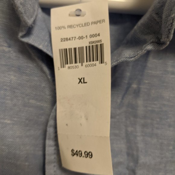 Gap Dress Button Down Standard Fit Men's XL Blue - Picture 4 of 8